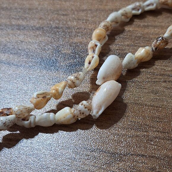 Natural Cowrie Shell Necklace 39" - Picture 2 of 8